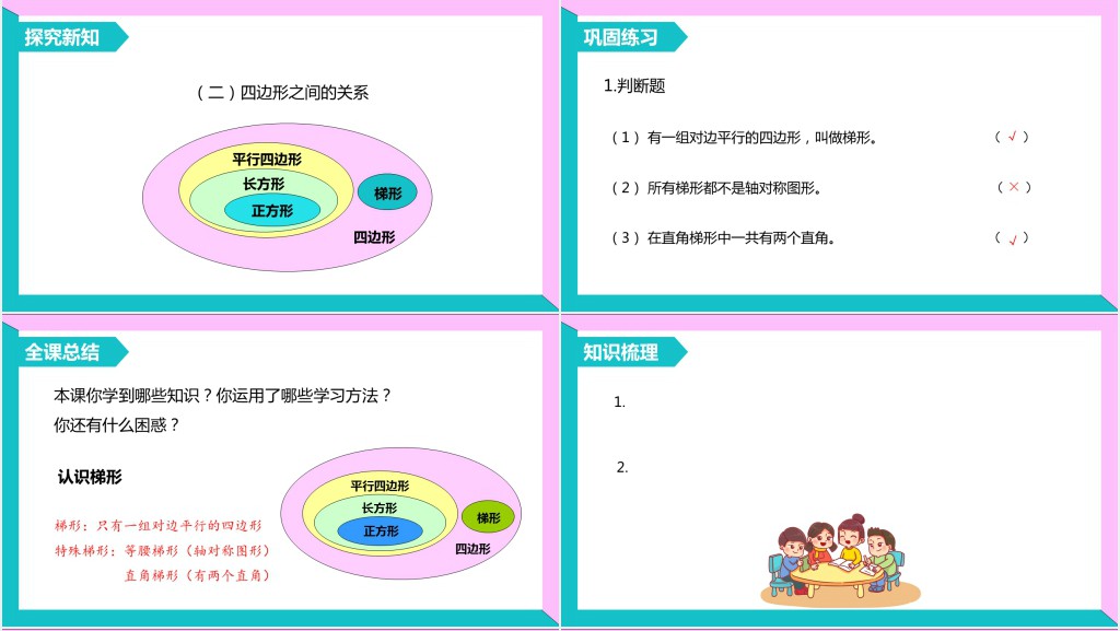 部编版四年级上册数学梯形的认识PPT课件 部编版四年级上册数学梯形的认识PPT课件