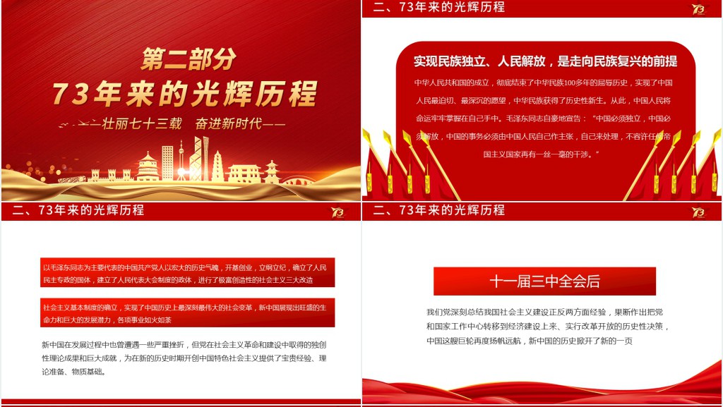 举国同庆盛世华诞PPT党课