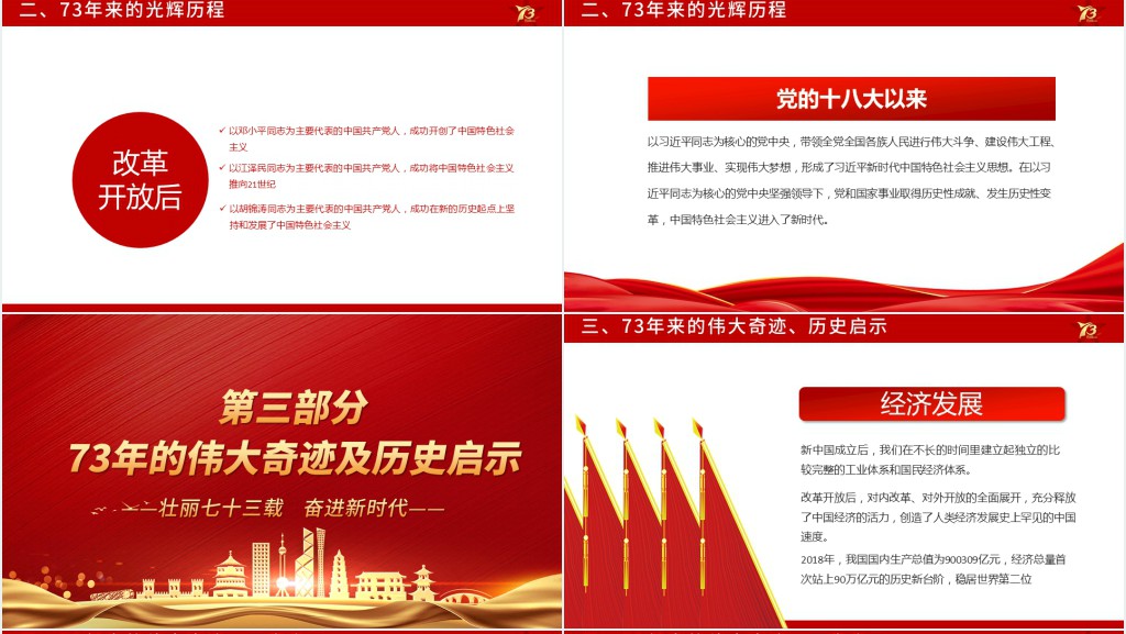 举国同庆盛世华诞PPT党课