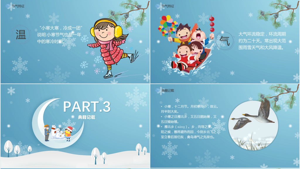 小寒节气相关习俗PPT模板