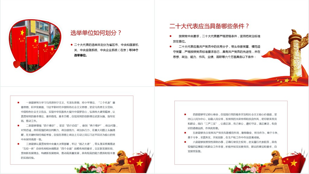 中共中央关于党的二十大代表选举工作的通知PPT党课