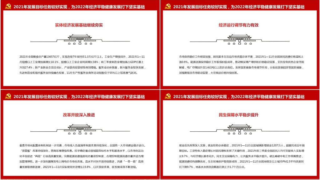 为党的二十大胜利召开营造良好经济社会发展环境PPT党课 为党的二十大胜利召开营造良好经济社会发展环境PPT党课
