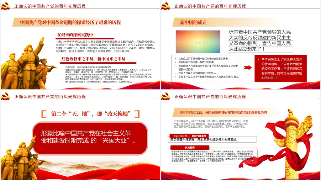 学习回顾党的光辉历程PPT党课