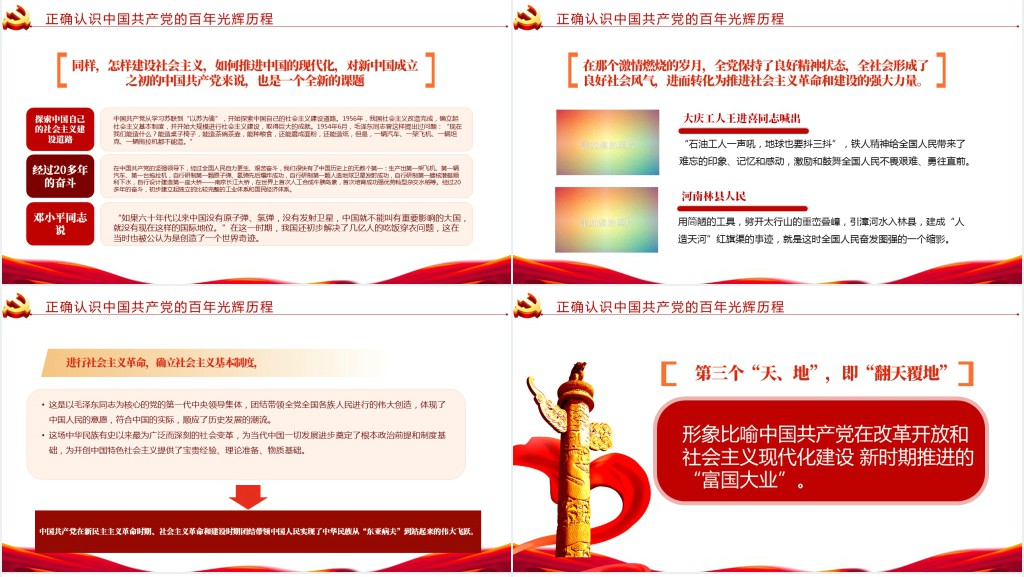 学习回顾党的光辉历程PPT党课