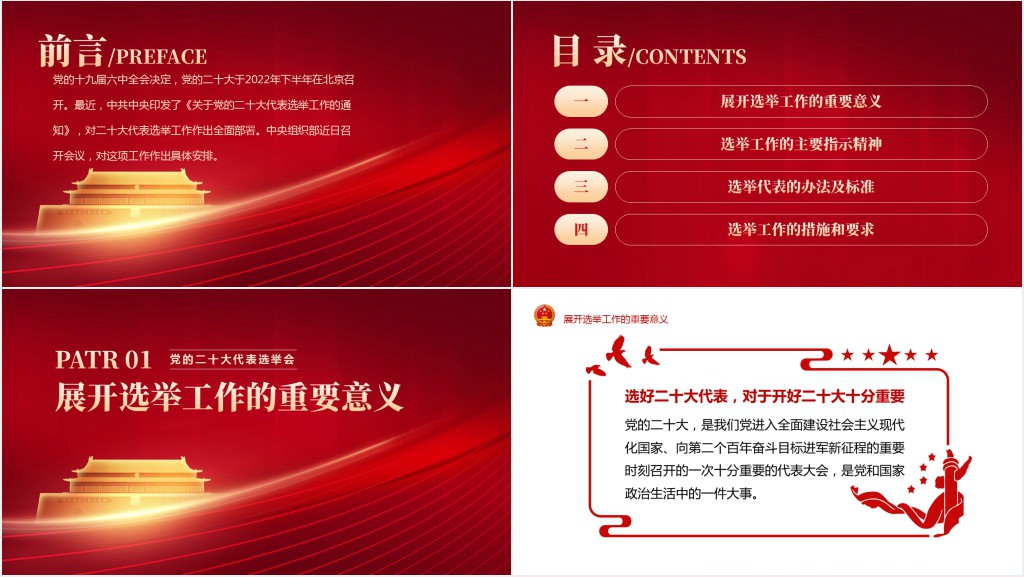 中国共产党二十大代表选举会PPT党课 中国共产党二十大代表选举会PPT党课