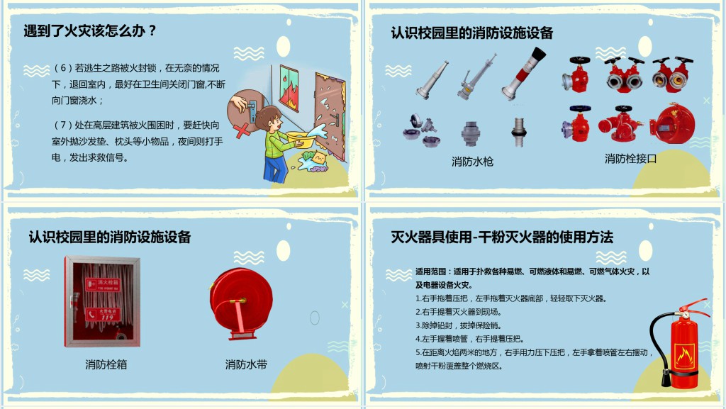 消防在心中安全伴我行班会教案PPT课件