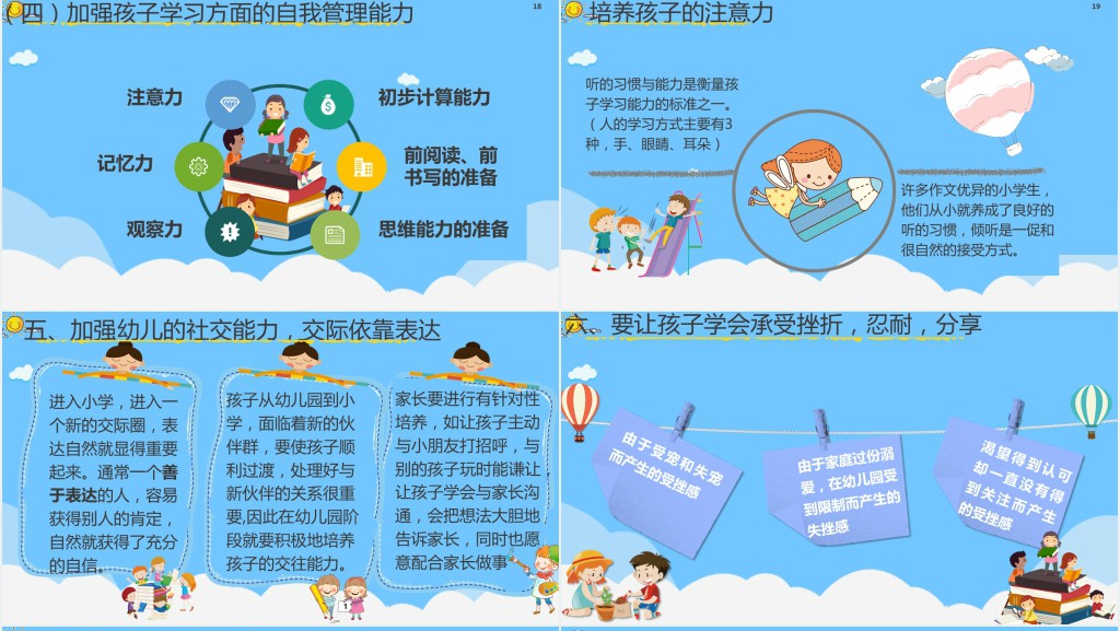 幼儿园大班下学期家长会大纲PPT模板 幼儿园大班下学期家长会大纲PPT模板