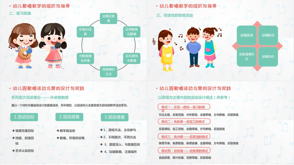 幼儿学前音乐教育目标PPT模板 幼儿学前音乐教育目标PPT模板