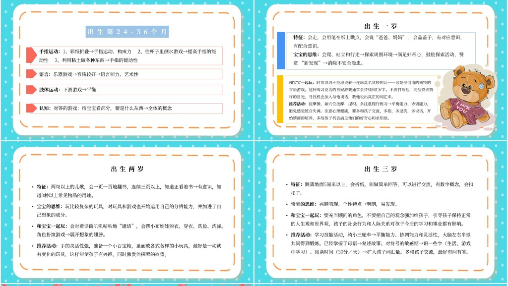 婴幼儿早期教育育儿知识内容PPT模板 婴幼儿早期教育育儿知识内容PPT模板