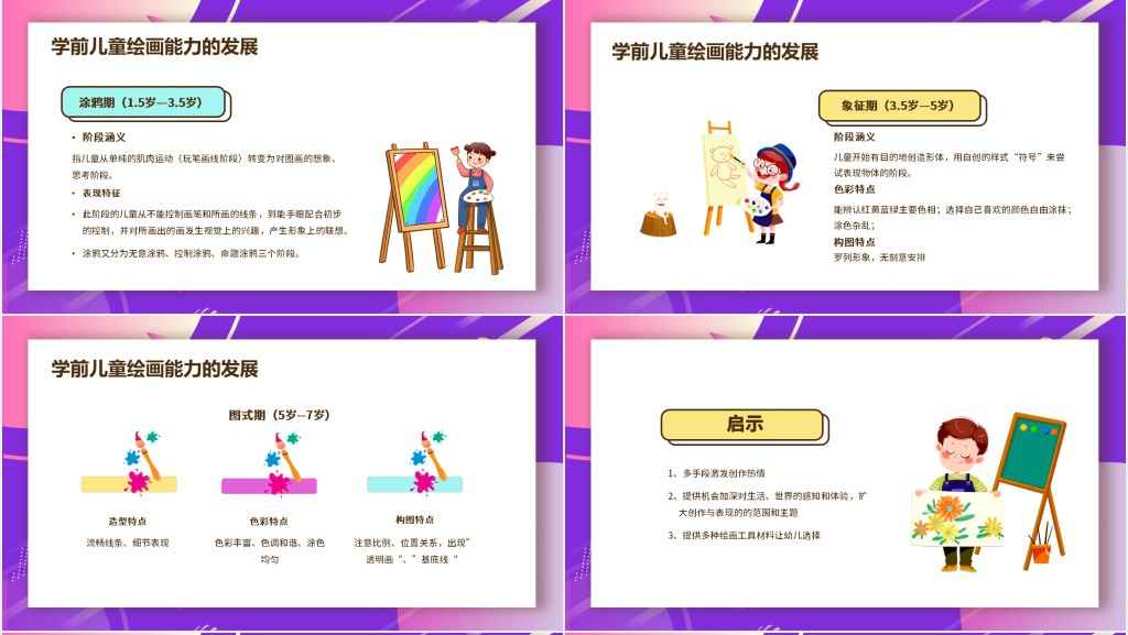 幼儿美术教育活动目标设计PPT模板 幼儿美术教育活动目标设计PPT模板