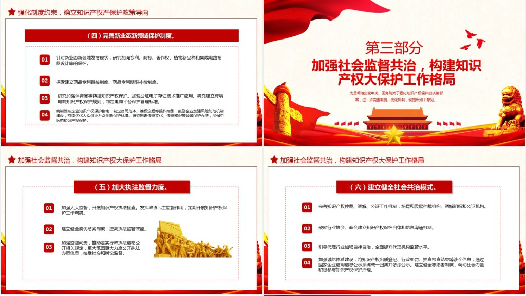 关于强化知识产权保护的意见PPT党课 关于强化知识产权保护的意见PPT党课