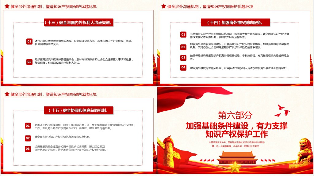 关于强化知识产权保护的意见PPT党课 关于强化知识产权保护的意见PPT党课