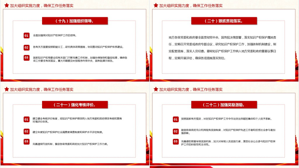 关于强化知识产权保护的意见PPT党课 关于强化知识产权保护的意见PPT党课