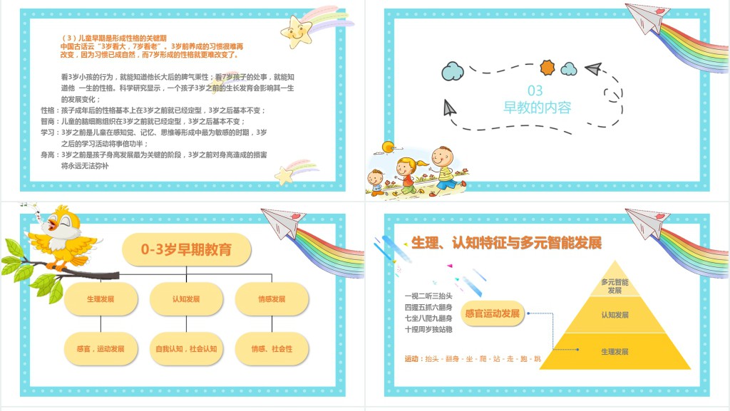 从0到3岁婴幼儿早期教育PPT模板 从0到3岁婴幼儿早期教育PPT模板