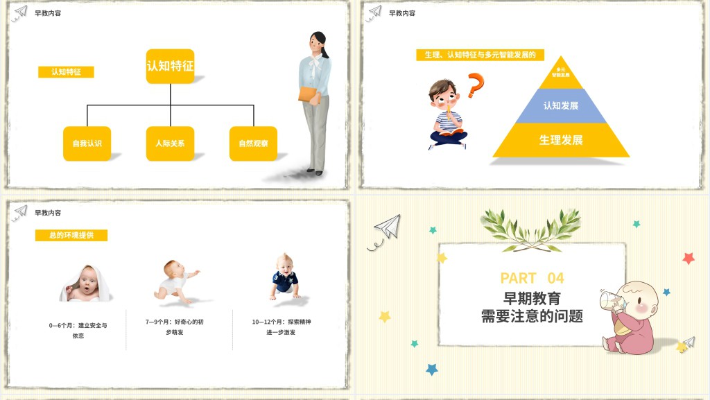 0到3岁婴幼儿早期教育活动PPT模板 0到3岁婴幼儿早期教育活动PPT模板