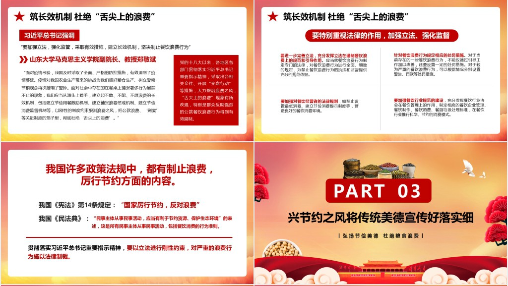 珍惜粮食厉行节约PPT党课 珍惜粮食厉行节约PPT党课