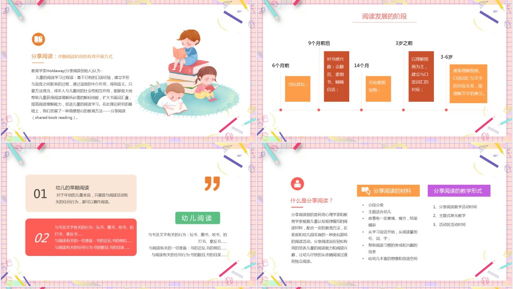 幼儿园语言教育与活动设计PPT模板 幼儿园语言教育与活动设计PPT模板