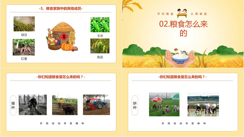 幼儿节约粮食从我做起教案PPT课件 幼儿节约粮食从我做起教案PPT课件