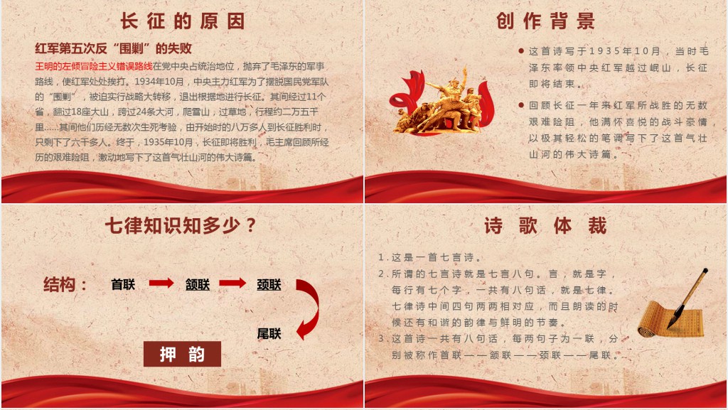 六年级语文上册《长征七律》第一课时PPT课件