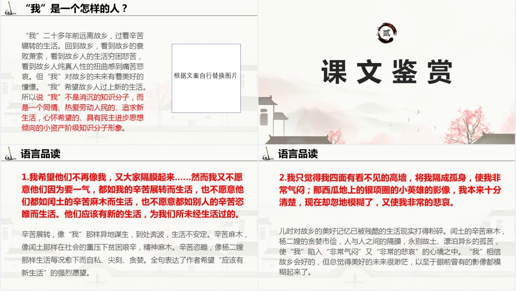 九年级语文上册《故乡》第二课时PPT课件 九年级语文上册《故乡》第二课时PPT课件