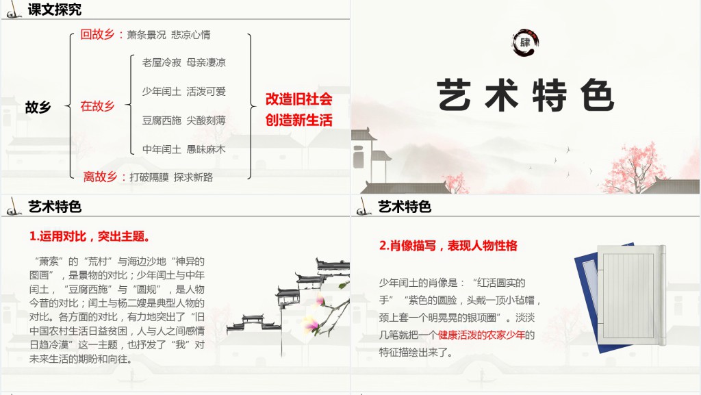 九年级语文上册《故乡》第二课时PPT课件 九年级语文上册《故乡》第二课时PPT课件