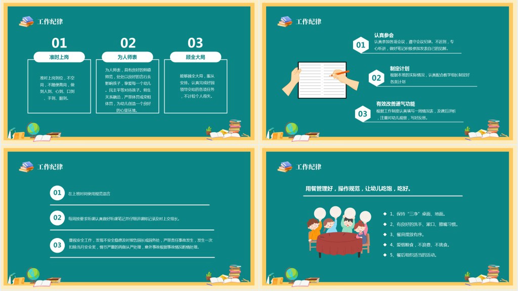 幼儿园针对老师的管理条例培训PPT课件