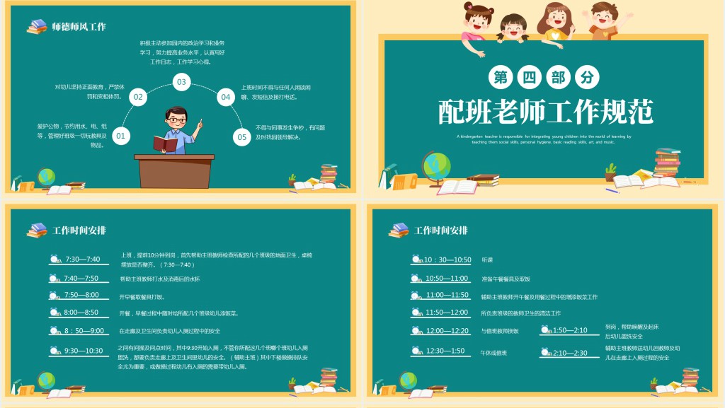 幼儿园针对老师的管理条例培训PPT课件