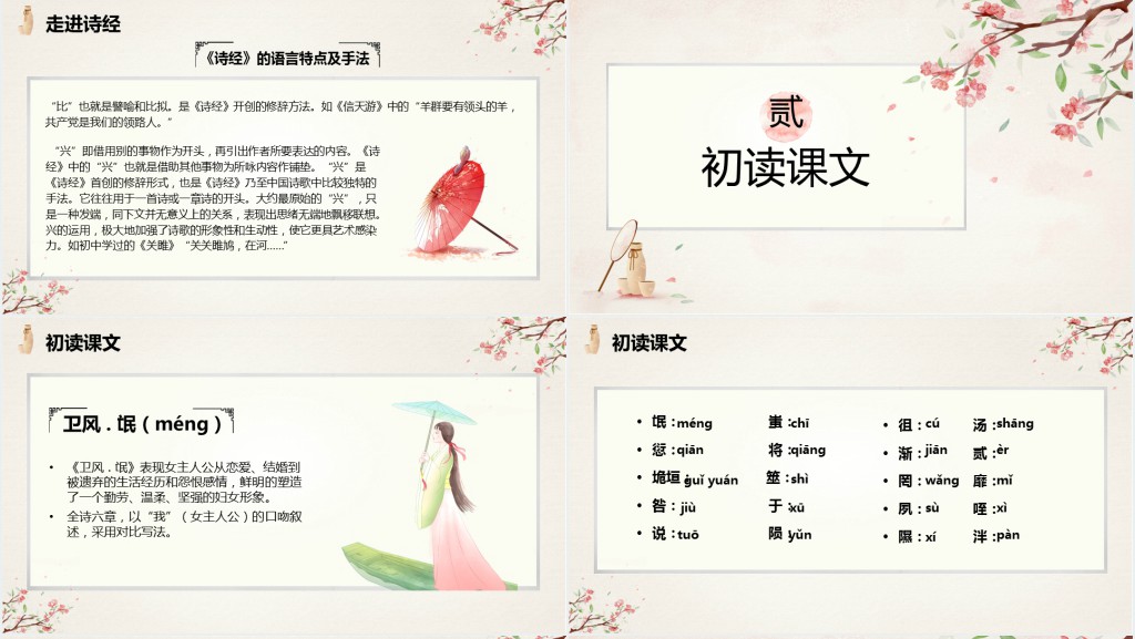 高一语文必修二《氓》PPT课件 高一语文必修二《氓》PPT课件