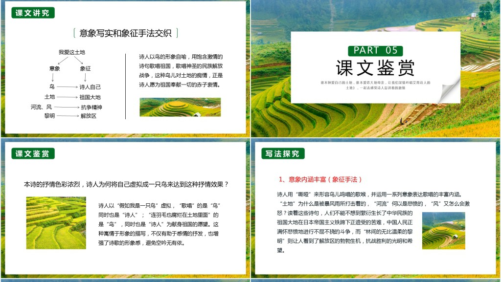 初二语文下册《我爱这土地》PPT课件 初二语文下册《我爱这土地》PPT课件