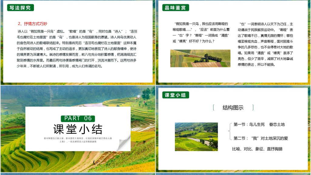 初二语文下册《我爱这土地》PPT课件 初二语文下册《我爱这土地》PPT课件
