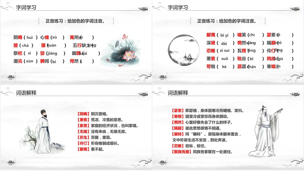 部编版九年级语文上册《故乡》第一课时PPT课件 部编版九年级语文上册《故乡》第一课时PPT课件