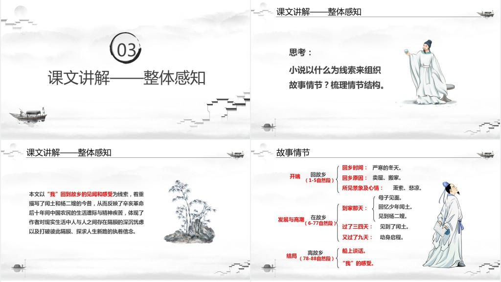 部编版九年级语文上册《故乡》第一课时PPT课件 部编版九年级语文上册《故乡》第一课时PPT课件