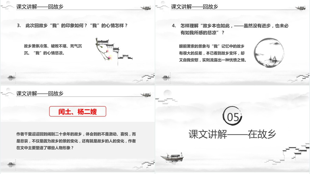 部编版九年级语文上册《故乡》第一课时PPT课件 部编版九年级语文上册《故乡》第一课时PPT课件