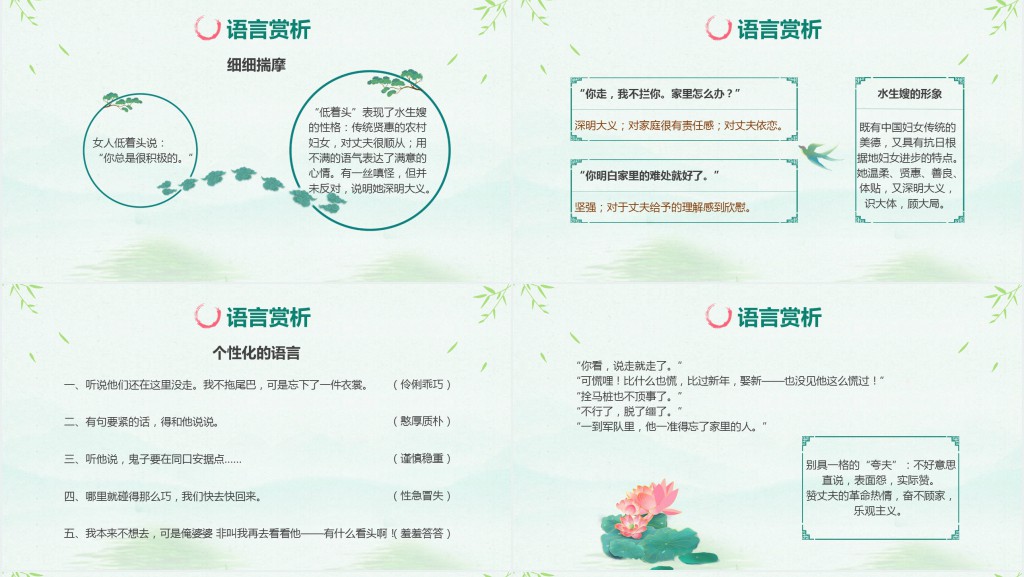 高二语文上册《荷花淀》课件 高二语文上册《荷花淀》课件