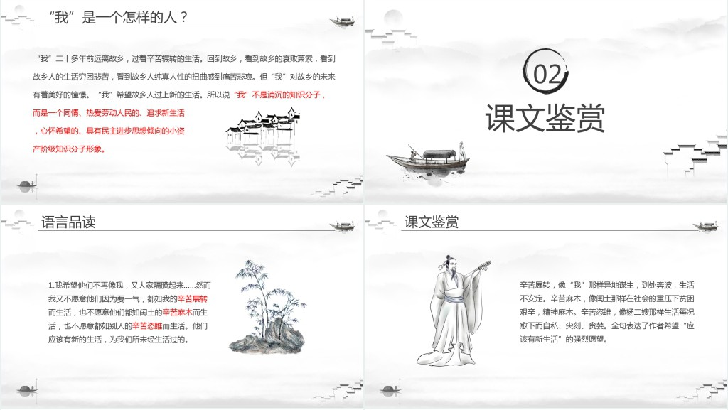 部编版九年级语文上册《故乡》第二课时PPT课件 部编版九年级语文上册《故乡》第二课时PPT课件