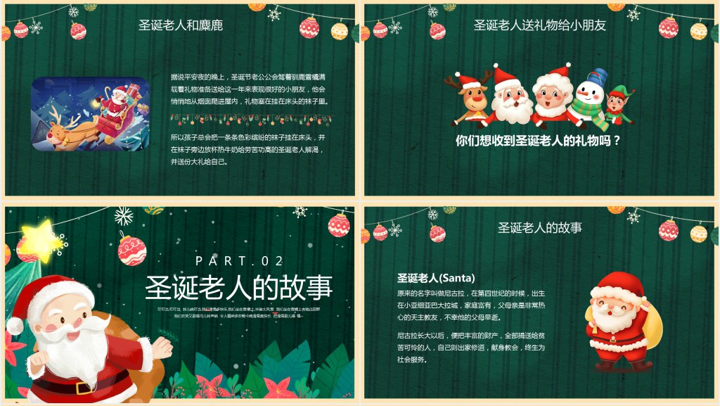 幼儿园圣诞节主题班会计划PPT模板 幼儿园圣诞节主题班会计划PPT模板