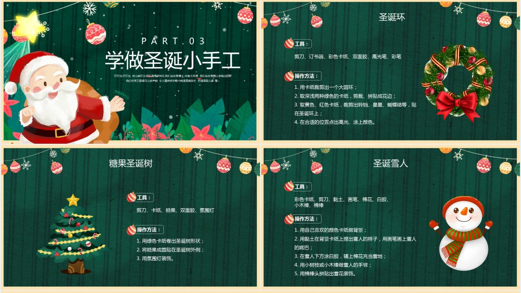 幼儿园圣诞节主题班会计划PPT模板 幼儿园圣诞节主题班会计划PPT模板