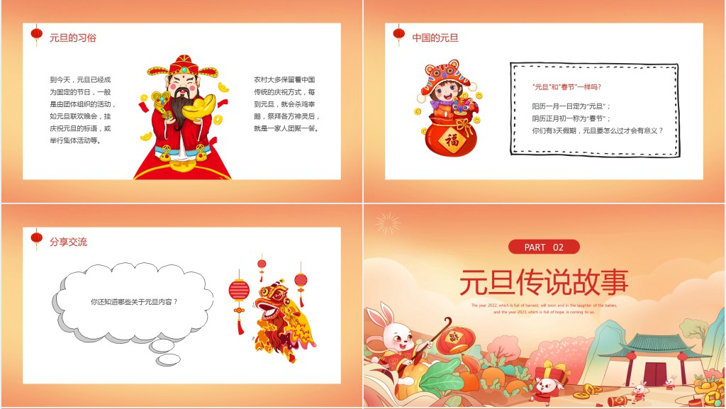 童心庆元旦快乐迎新年PPT模板 童心庆元旦快乐迎新年PPT模板