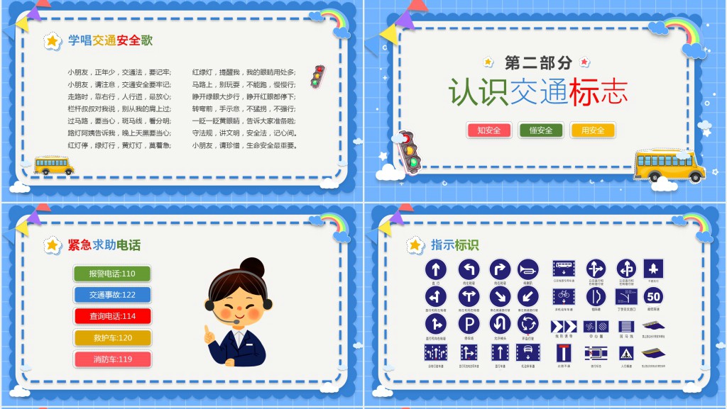 幼儿园安全童行教育PPT课件