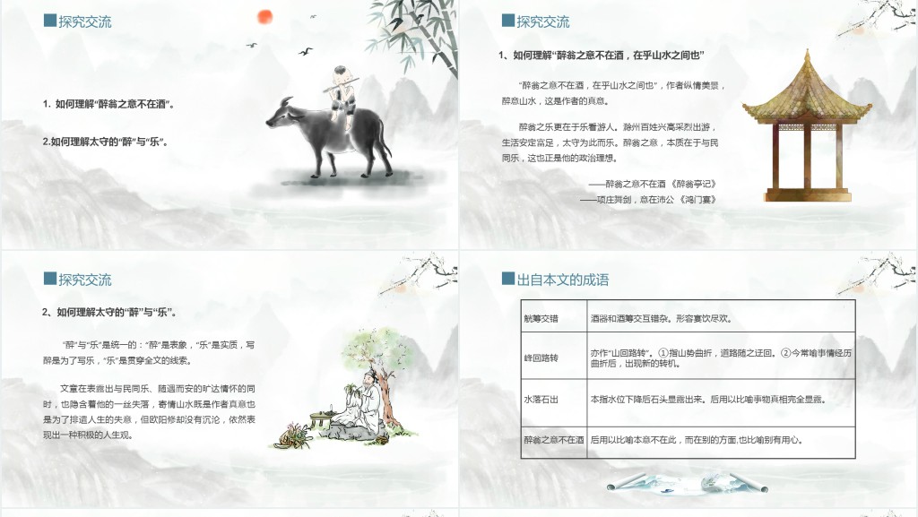 初中八年级语文下册《醉翁亭记》PPT课件 初中八年级语文下册《醉翁亭记》PPT课件