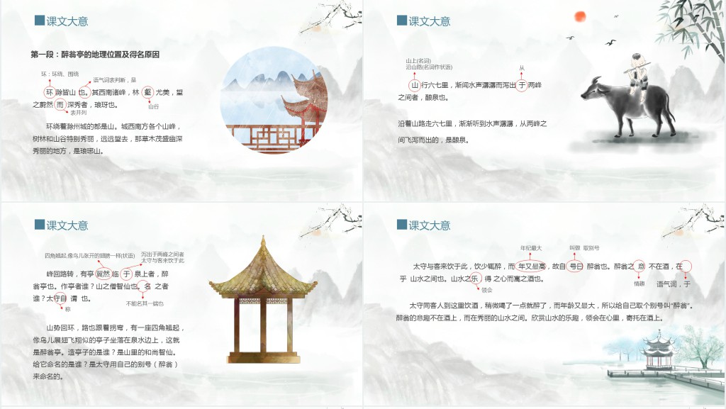 初中八年级语文下册《醉翁亭记》PPT课件 初中八年级语文下册《醉翁亭记》PPT课件