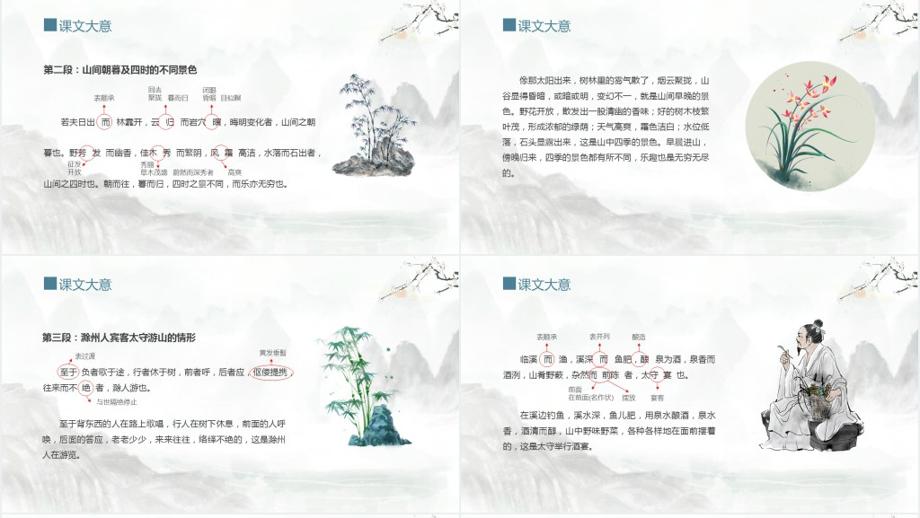 初中八年级语文下册《醉翁亭记》PPT课件 初中八年级语文下册《醉翁亭记》PPT课件