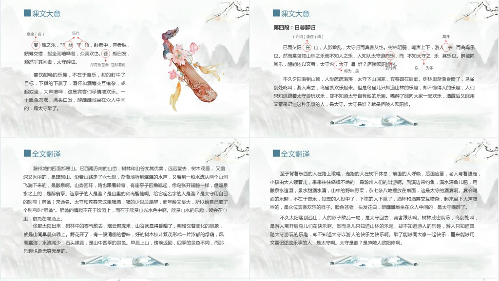 初中八年级语文下册《醉翁亭记》PPT课件 初中八年级语文下册《醉翁亭记》PPT课件