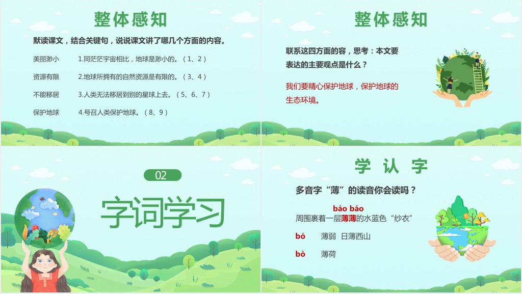 小学六年级语文上册《只有一个地球》PPT课件 小学六年级语文上册《只有一个地球》PPT课件