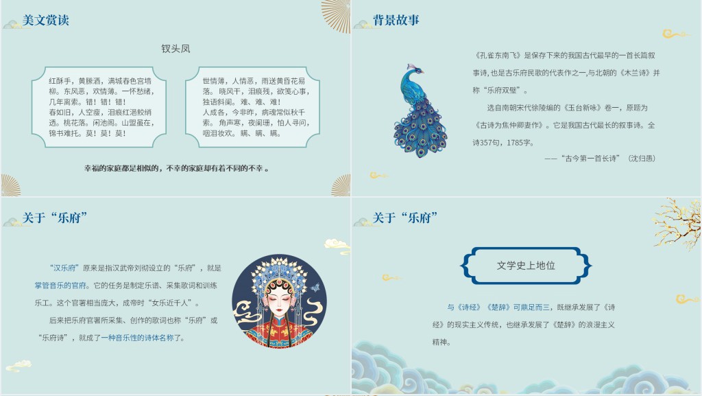 高二语文上册《孔雀东南飞》PPT课件 高二语文上册《孔雀东南飞》PPT课件