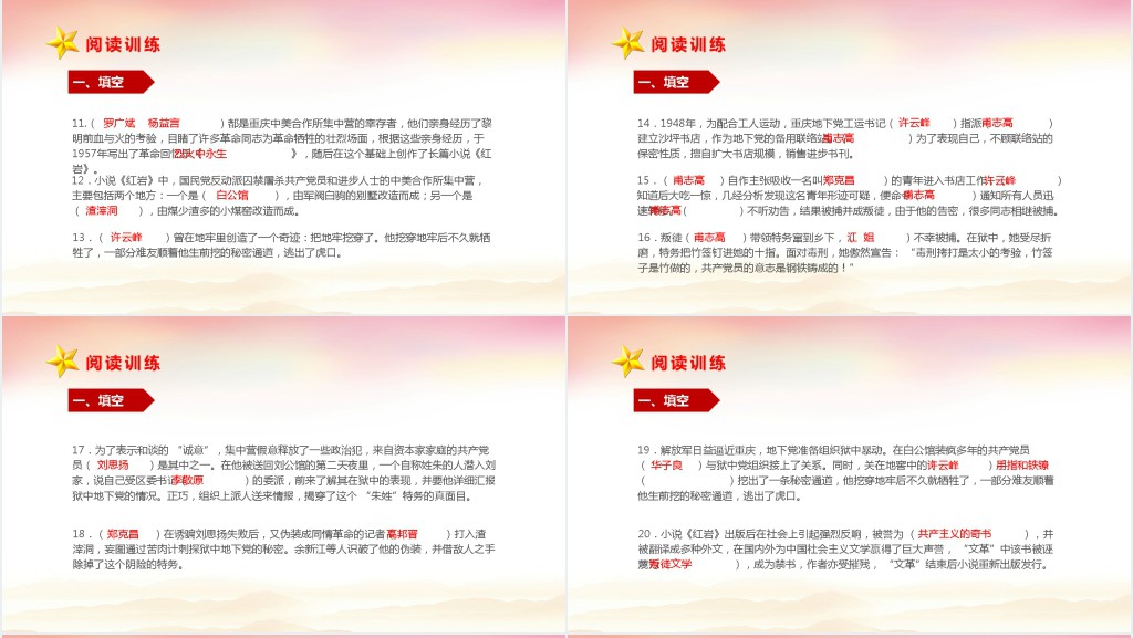 中考名著复习红岩PPT课件 中考名著复习红岩PPT课件
