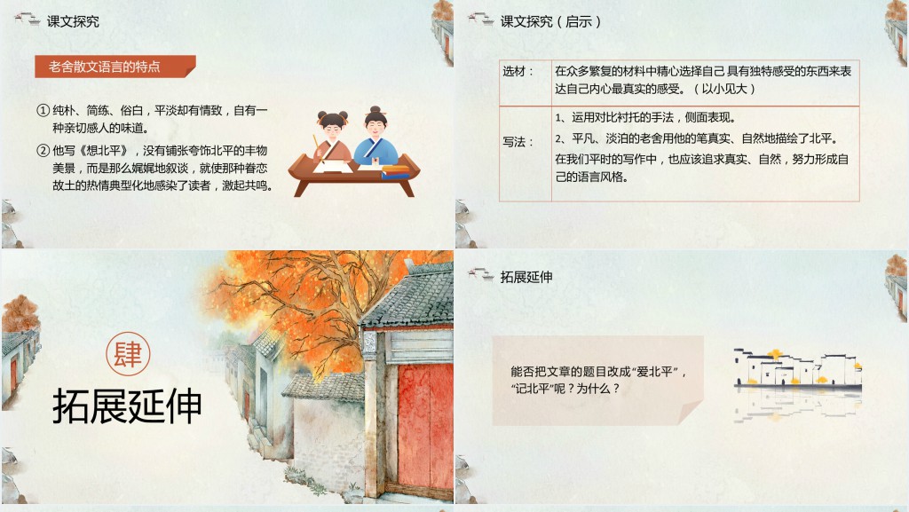 部编版六年级语文下册《想北平》PPT课件 部编版六年级语文下册《想北平》PPT课件