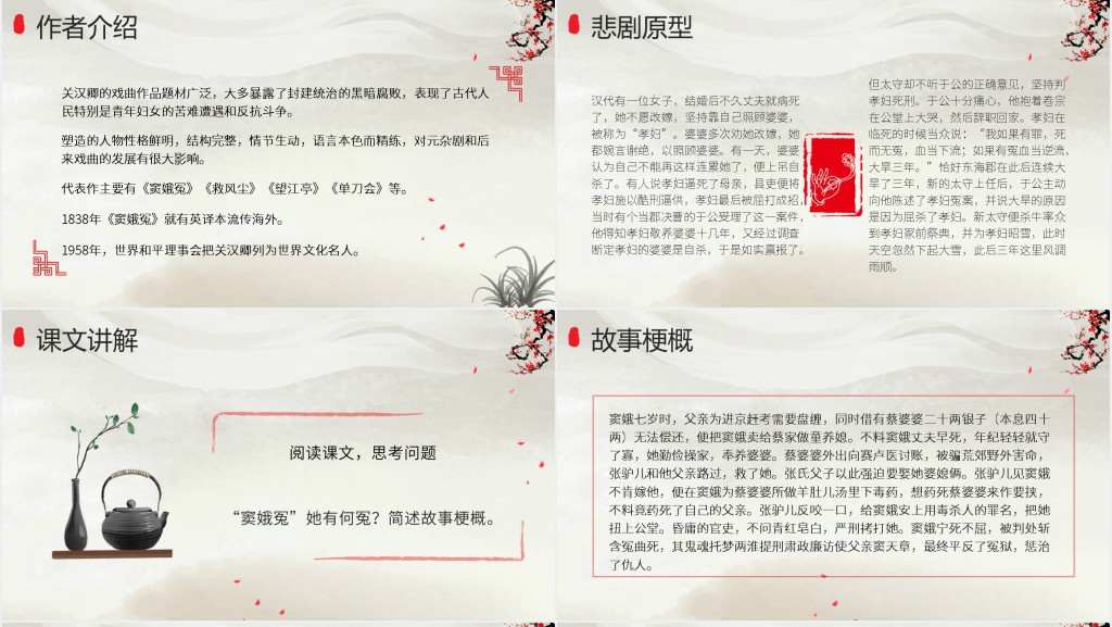 高一语文下册《窦娥冤》PPT课件 高一语文下册《窦娥冤》PPT课件