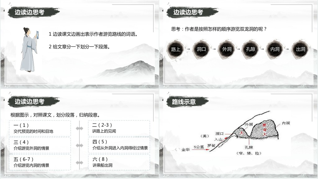 小学四年级语文下册《记金华的双龙洞》PPT课件 小学四年级语文下册《记金华的双龙洞》PPT课件