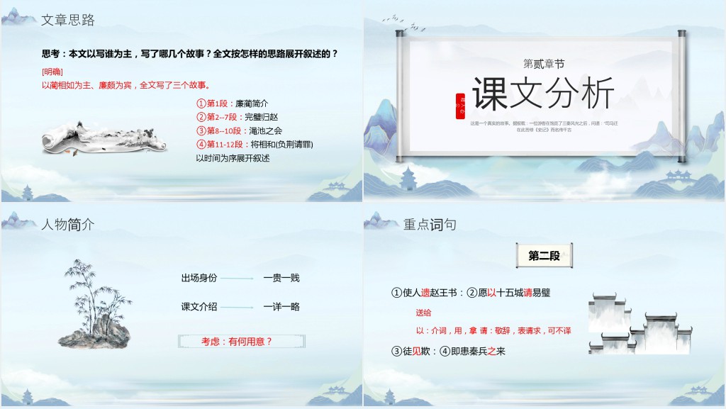 语文必修四《廉颇蔺相如列传》教案PPT课件 语文必修四《廉颇蔺相如列传》教案PPT课件